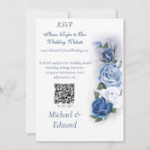 Gay Grooms Regency Blue Rozen Kaart (Achterkant)