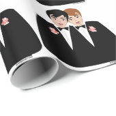 Gay Grooms Wedding Cadeaupapier (Rol Hoek)