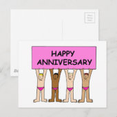 Gay Happy Jubileum Humor. Briefkaart (Voorkant / Achterkant)