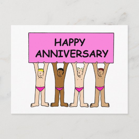 Gay Happy Jubileum Humor. Briefkaart (Voorkant)