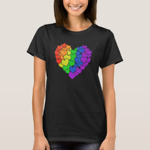 gay hart lgbtq lesbische pride vlag liefde lgbt ha t-shirt