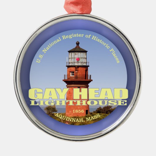 Gay Head Light Metalen Ornament (Voorkant)