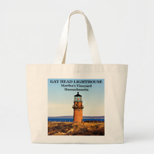Gay Head Lighthouse, Martha's Vineyard MA Grote Tote Bag