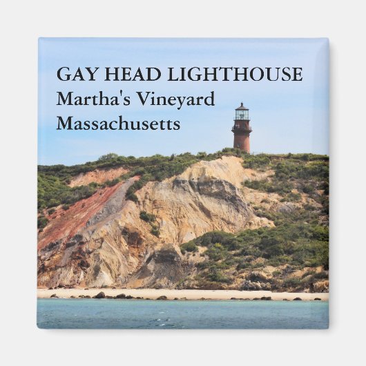 Gay Head Lighthouse, Martha's Vineyard MA Magneet (Voorkant)