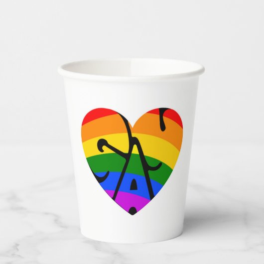 Gay Heart Papieren Bekers (Links)