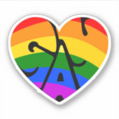 Gay Heart Sticker (Voorkant)