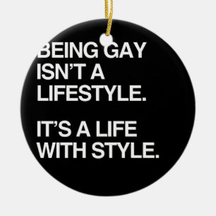 GAY IS GEEN LEVEN. KERAMISCH ORNAMENT