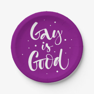 Gay is goed papieren bordje