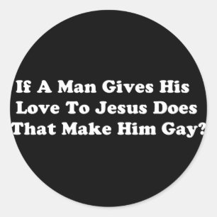 Gay Jesus Ronde Sticker