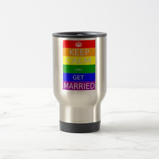 Gay - Keep Calm Message - Coffee-reismuis Reisbeker (Center)