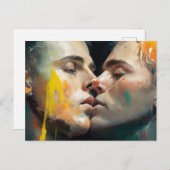 Gay Kiss Briefkaart (Voorkant / Achterkant)