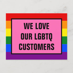 Gay Klanten van LGBTQ houden van regenboogpride vl Briefkaart