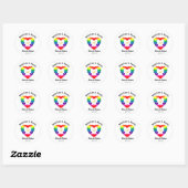 Gay Lesbian Custom Wedding Favoriser Stickers Rond (Feuille)