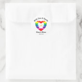 Gay Lesbian Custom Wedding Favoriser Stickers Rond (Sac)