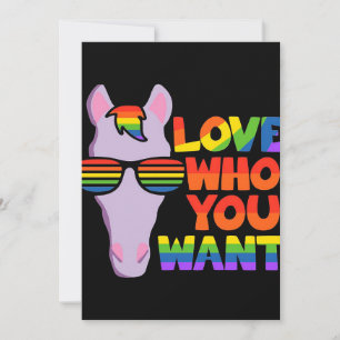 Gay Lesbian LGBT Horse   Lover Gift-idee Feestdagenkaart