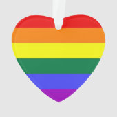 Gay Lesbian LGBT Rainbow Pride vlag Ornament (achterkant)