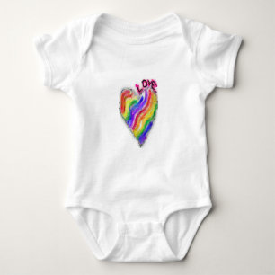 Gay Lesbian Rainbow Heart "Love" Romper
