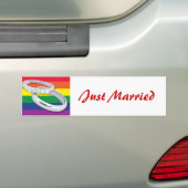 Gay Lesbian Wedding Bumpersticker (Op auto)