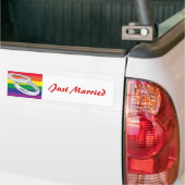 Gay Lesbian Wedding Bumpersticker (Op Truck)