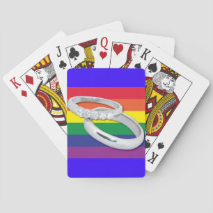 Gay Lesbian Wedding Pokerkaarten