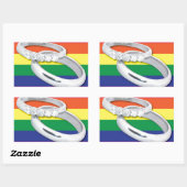Gay Lesbian Wedding Rechthoekige Sticker (Vel)