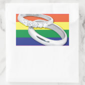 Gay Lesbian Wedding Rechthoekige Sticker (Tas)