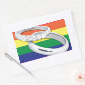 Gay Lesbian Wedding Rechthoekige Sticker (Envelop)