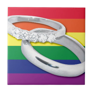 Gay Lesbian Wedding Tegeltje