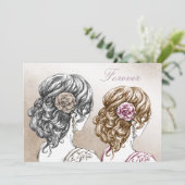 Gay Lesbian Wedding Uitnodiging (Staand voorkant)