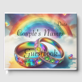 Gay Lgbtq, Rainbow Rings Mariage Livre d'or