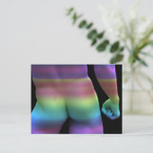Gay Love Rainbow Briefkaart (Staand voorkant)