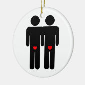 GAY LOVERS (2) KERAMISCH ORNAMENT (Links)