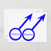 Gay Lovers  Briefkaart (Voorkant / Achterkant)