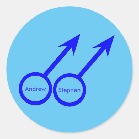 Gay lovers Custom Wedding sticker (Voorkant)