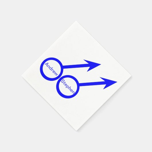 Gay Lovers Papier Napkins Servetten (Hoek)