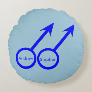 Gay Lovers Pillow Rond Kussen