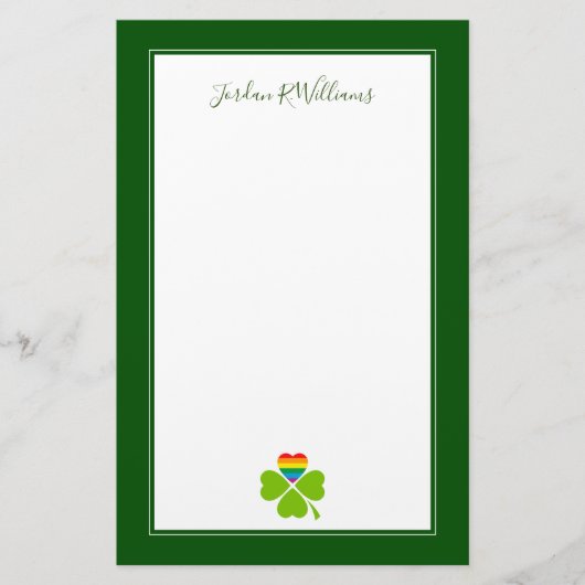 Gay Lucky Clover Briefpapier (Voorkant)