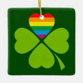 Gay Lucky Clover Keramisch Ornament (Voorkant)