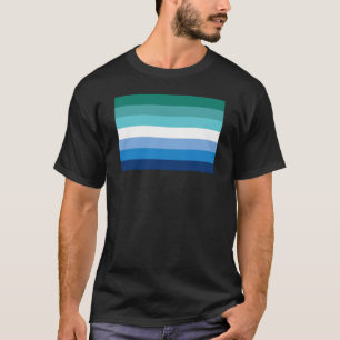 Gay Male Pride Flag (Azure) T-shirt