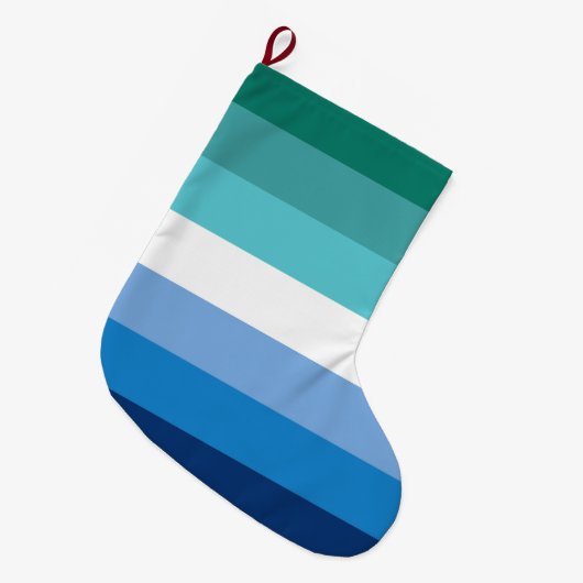Gay Male Pride Flag Grote Kerstsok (Voorkant (Hangend))