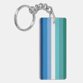 Gay Male Pride Flag Sleutelhanger (Voorkant Links)