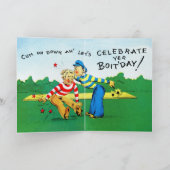 Gay Man 1950s Verjaardag Kaart (Binnen)