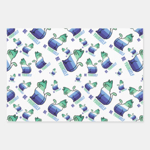 Gay man Pride Cat - Wees jezelf Inpakpapier Vel