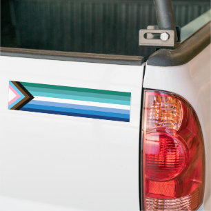 Gay mannelijke vooruitgang Pride huis vlag Bumpersticker