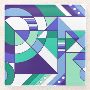 Gay Mannen Pride Abstracte geometrische Glazen Onderzetter