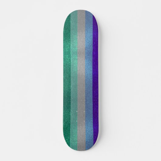 Gay Mannen Pride Flag Glitter Sparkles LGBTQ Skateboard (Voorkant)