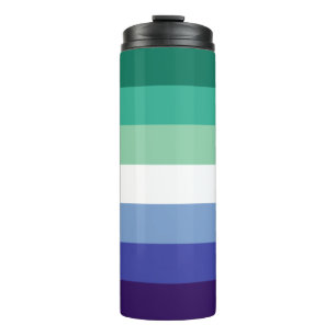 Gay Mannen Pride, Striped Print, LGBTQ PRIDE Thermosbeker