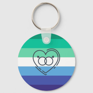 Gay mannen pride vlag sleutelhanger