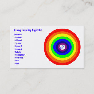 Gay Mannen Ronde Rainbow Custom Visitekaartje
