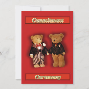 Gay Mannen Wedding Invitation. Commitment Ceremony Kaart
